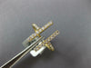 ESTATE WIDE .39CT DIAMOND 18KT YELLOW GOLD 3D DOUBLE BAR FRIENDSHIP FUN RING