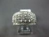 ESTATE WIDE .65CT DIAMOND 14KT WHITE GOLD FILIGREE CRISS CROSS ANNIVERSARY RING