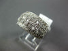 ESTATE WIDE .65CT DIAMOND 14KT WHITE GOLD FILIGREE CRISS CROSS ANNIVERSARY RING