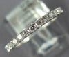 ESTATE .33CT DIAMOND 18KT WIHTE GOLD CLASSIC 2mm SEMI ETERNITY ANNIVERSARY RING