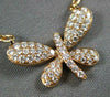 ESTATE .37CT DIAMOND 18KT ROSE GOLD 3D CLASSIC BUTTERFLY LOVE NECKLACE