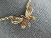 ESTATE .37CT DIAMOND 18KT ROSE GOLD 3D CLASSIC BUTTERFLY LOVE NECKLACE