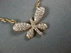 ESTATE .37CT DIAMOND 18KT ROSE GOLD 3D CLASSIC BUTTERFLY LOVE NECKLACE