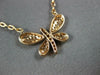 ESTATE .37CT DIAMOND 18KT ROSE GOLD 3D CLASSIC BUTTERFLY LOVE NECKLACE