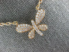 ESTATE .37CT DIAMOND 18KT ROSE GOLD 3D CLASSIC BUTTERFLY LOVE NECKLACE
