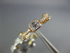 WIDE 1.26CT DIAMOND 18KT TRI COLOR GOLD ROUND & BAGUETTE STACKABLE ETERNITY RING