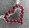 ESTATE .71CT AAA RUBY 18KT WHITE GOLD 3D CLASSIC OPEN HEART LOVE PENDANT