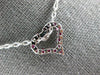 ESTATE .71CT AAA RUBY 18KT WHITE GOLD 3D CLASSIC OPEN HEART LOVE PENDANT