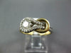 ESTATE .50CT DIAMOND 14KT TWO TONE GOLD 3D SOLITAIRE LOVE KNOT FRIENDSHIP RING