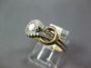 ESTATE .50CT DIAMOND 14KT TWO TONE GOLD 3D SOLITAIRE LOVE KNOT FRIENDSHIP RING