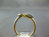 ESTATE .50CT DIAMOND 14KT TWO TONE GOLD 3D SOLITAIRE LOVE KNOT FRIENDSHIP RING