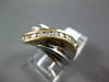 ESTATE WIDE .33CT DIAMOND 14KT WHITE & YELLOW GOLD CLASSIC CRISS CROSS LOVE RING