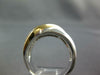 ESTATE WIDE .33CT DIAMOND 14KT WHITE & YELLOW GOLD CLASSIC CRISS CROSS LOVE RING