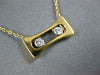 ESTATE .11CT DIAMOND 18KT 2 TONE GOLD 3D 2 STONE ETOILE FLOATING LOVE PENDANT