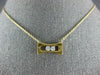 ESTATE .11CT DIAMOND 18KT 2 TONE GOLD 3D 2 STONE ETOILE FLOATING LOVE PENDANT
