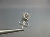 ESTATE .63CT DIAMOND & AAA RUBY 18KT WHITE GOLD 3D INVISBLE FLOWER STUD EARRINGS