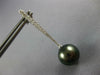 ESTATE LARGE .43CT DIAMOND & AAA TAHITIAN PEARL 18KT WHITE GOLD HANGING EARRINGS