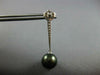 ESTATE LARGE .43CT DIAMOND & AAA TAHITIAN PEARL 18KT WHITE GOLD HANGING EARRINGS