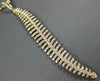 ESTATE EXTRA LARGE 1.01CT DIAMOND 18KT YELLOW GOLD 3D ELONGATED LEAF FUN PENDANT