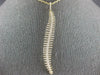 ESTATE EXTRA LARGE 1.01CT DIAMOND 18KT YELLOW GOLD 3D ELONGATED LEAF FUN PENDANT