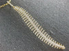 ESTATE EXTRA LARGE 1.01CT DIAMOND 18KT YELLOW GOLD 3D ELONGATED LEAF FUN PENDANT