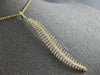 ESTATE EXTRA LARGE 1.01CT DIAMOND 18KT YELLOW GOLD 3D ELONGATED LEAF FUN PENDANT