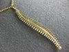 ESTATE EXTRA LARGE 1.01CT DIAMOND 18KT YELLOW GOLD 3D ELONGATED LEAF FUN PENDANT