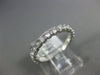 ESTATE .65CT DIAMOND 18KT WHITE GOLD 3D ROUND 3/4 ETERNITY ANNIVERSARY RING