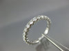 ESTATE .65CT DIAMOND 18KT WHITE GOLD 3D ROUND 3/4 ETERNITY ANNIVERSARY RING