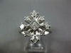 ESTATE LARGE .88CT DIAMOND 14KT WHITE GOLD 3D PRINCESS SNOW FLAKE LOVE RING
