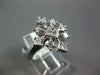 ESTATE LARGE .88CT DIAMOND 14KT WHITE GOLD 3D PRINCESS SNOW FLAKE LOVE RING