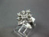ESTATE LARGE .88CT DIAMOND 14KT WHITE GOLD 3D PRINCESS SNOW FLAKE LOVE RING