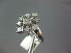 ESTATE LARGE .88CT DIAMOND 14KT WHITE GOLD 3D PRINCESS SNOW FLAKE LOVE RING