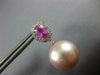 LARGE 2.32CT DIAMOND & SOUTH SEA PEARL & PINK SAPPHIRE 18KT WHITE GOLD EARRINGS