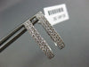 ESTATE WIDE .66CT DIAMOND 18KT WHITE GOLD CLASSIC 2 ROW CLIP ON HANGING EARRINGS