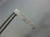 ESTATE WIDE .66CT DIAMOND 18KT WHITE GOLD CLASSIC 2 ROW CLIP ON HANGING EARRINGS