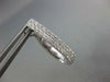 ESTATE WIDE .66CT DIAMOND 18KT WHITE GOLD CLASSIC 2 ROW CLIP ON HANGING EARRINGS