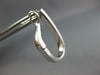 ESTATE WIDE .66CT DIAMOND 18KT WHITE GOLD CLASSIC 2 ROW CLIP ON HANGING EARRINGS