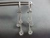 ESTATE .84CT DIAMOND 18KT WHITE GOLD CLUSTER FLOWER BY THE YARD HANGING EARRINGS