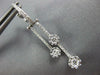 ESTATE .84CT DIAMOND 18KT WHITE GOLD CLUSTER FLOWER BY THE YARD HANGING EARRINGS