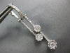 ESTATE .84CT DIAMOND 18KT WHITE GOLD CLUSTER FLOWER BY THE YARD HANGING EARRINGS