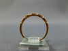 ESTATE .21CT DIAMOND 18KT ROSE GOLD 3D ROUND 1mm 6 STONE BAMBOO ANNIVERSARY RING