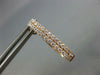 ESTATE WIDE .67CT DIAMOND 18KT ROSE GOLD CLASSIC 2 ROW CLIP ON HANGING EARRINGS