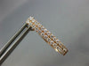 ESTATE WIDE .67CT DIAMOND 18KT ROSE GOLD CLASSIC 2 ROW CLIP ON HANGING EARRINGS