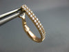ESTATE WIDE .67CT DIAMOND 18KT ROSE GOLD CLASSIC 2 ROW CLIP ON HANGING EARRINGS