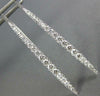 ESTATE .58CT DIAMOND 18KT WHITE GOLD 3D CLASSIC GRADUATING BAR HANGING EARRINGS