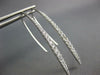 ESTATE .58CT DIAMOND 18KT WHITE GOLD 3D CLASSIC GRADUATING BAR HANGING EARRINGS