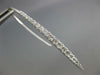 ESTATE .58CT DIAMOND 18KT WHITE GOLD 3D CLASSIC GRADUATING BAR HANGING EARRINGS