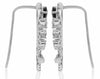 1.40CT DIAMOND & AAA SAPPHIRE 14K WHITE GOLD ROUND & PEAR SHAPE HANGING EARRINGS