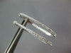ESTATE .96CT DIAMOND 18K WHITE GOLD 3D OVAL 2mm INSIDE OUT HOOP HANGING EARRINGS